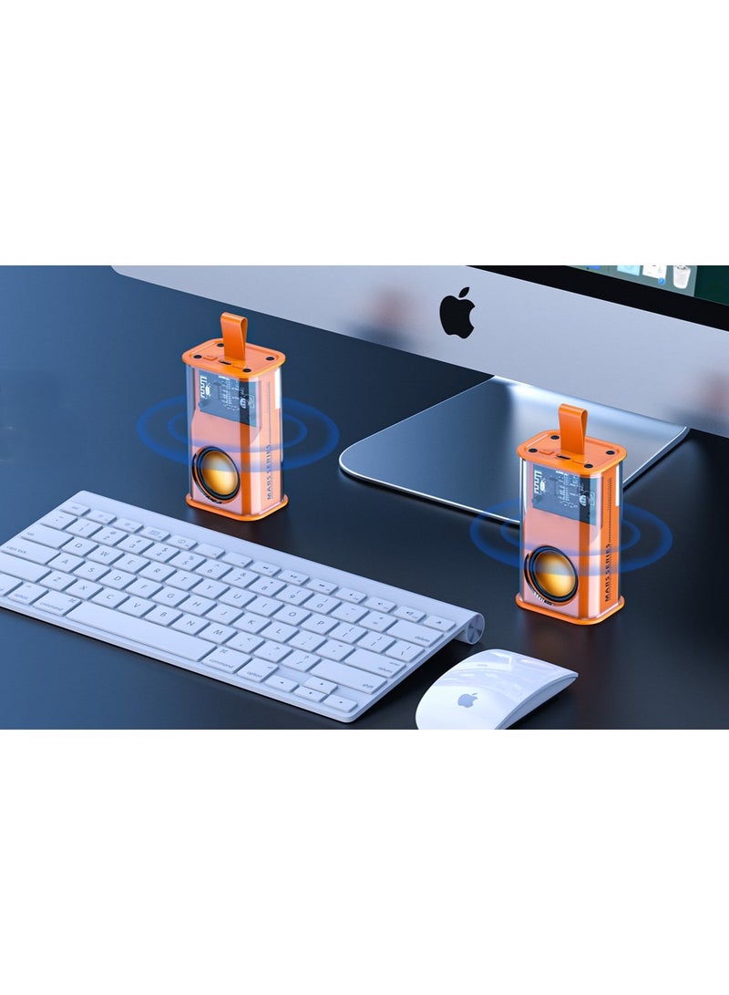 Transparent Wireless Bluetooth Speaker with RGB Light – Portable, High-Quality Sound, Deep Bass, LED Color Changing Lights - Image 3