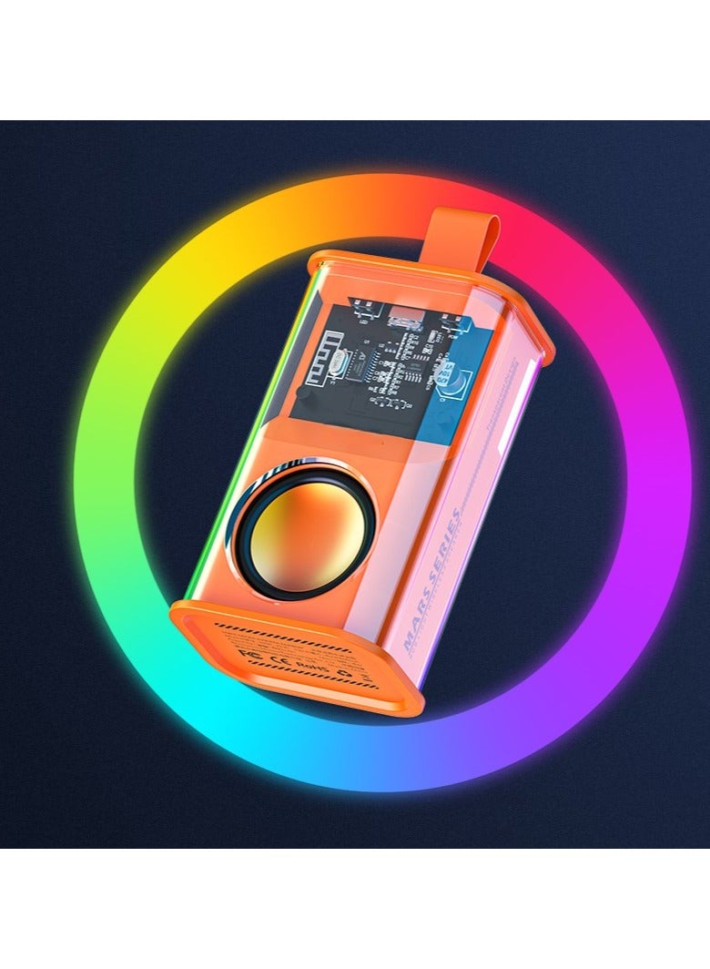 Transparent Wireless Bluetooth Speaker with RGB Light – Portable, High-Quality Sound, Deep Bass, LED Color Changing Lights - Image 5