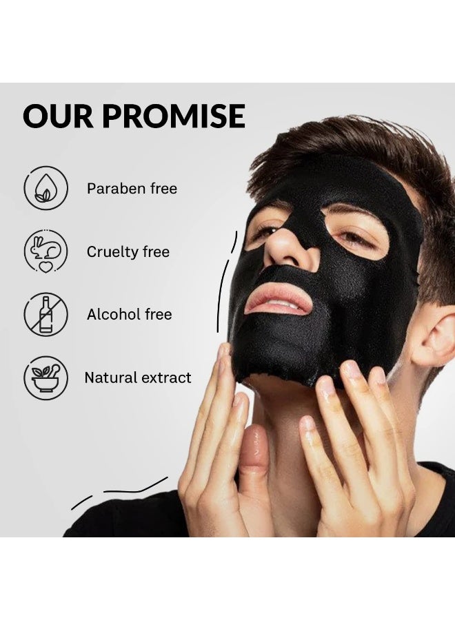 Mirabelle Men's Korean Face Sheet Mask for Intense Brightening | Anti - Acne (Pack of 2) - Image 3