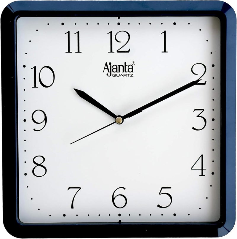 Ajanta Plastic Step Movement Wall Clock (Blue, 9 Inch) - Analog - Image 1