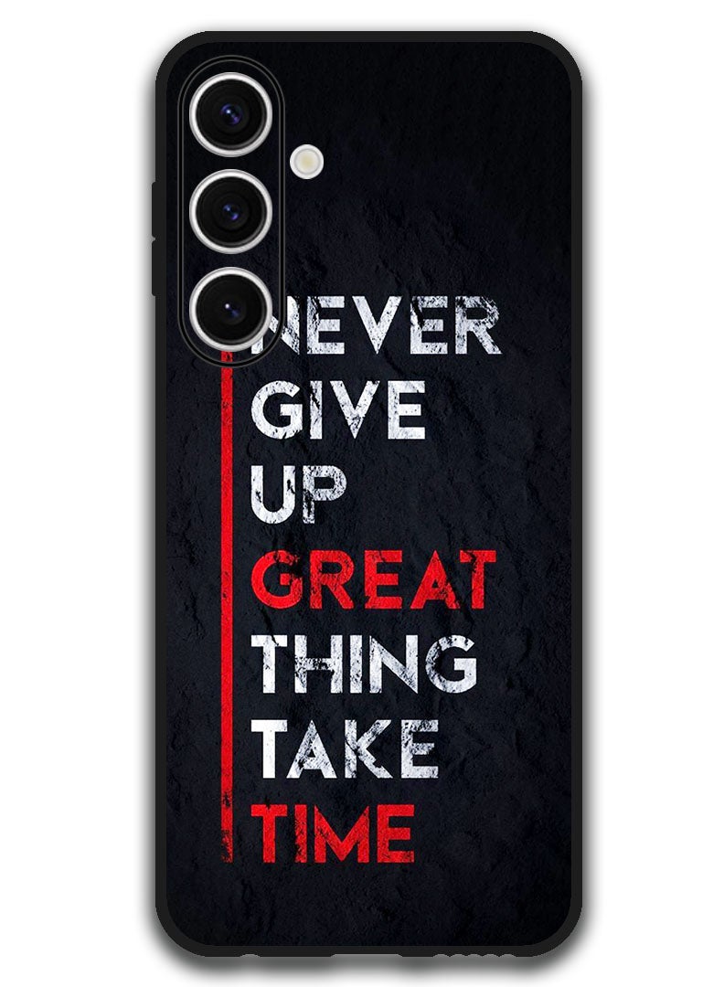 Theodor Protective Case Anti Scratch Shock Proof Bumper Cover For Samsung Galaxy S24 FE Never Give Up Great - Image 1