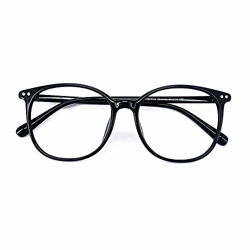 OPTIFINE Reading Glasses Anti Blue Light Blocking Reader Oversized Frame for Women Men for Mid Big Face Anti Eyestains Black 0 - Image 1