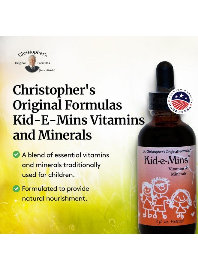 Christopher's Original Formulas Kid-E-Mins Vitamins & Minerals, Natural Orange Flavor, Kids Liquid Multivitamin, 2 oz - Image 4