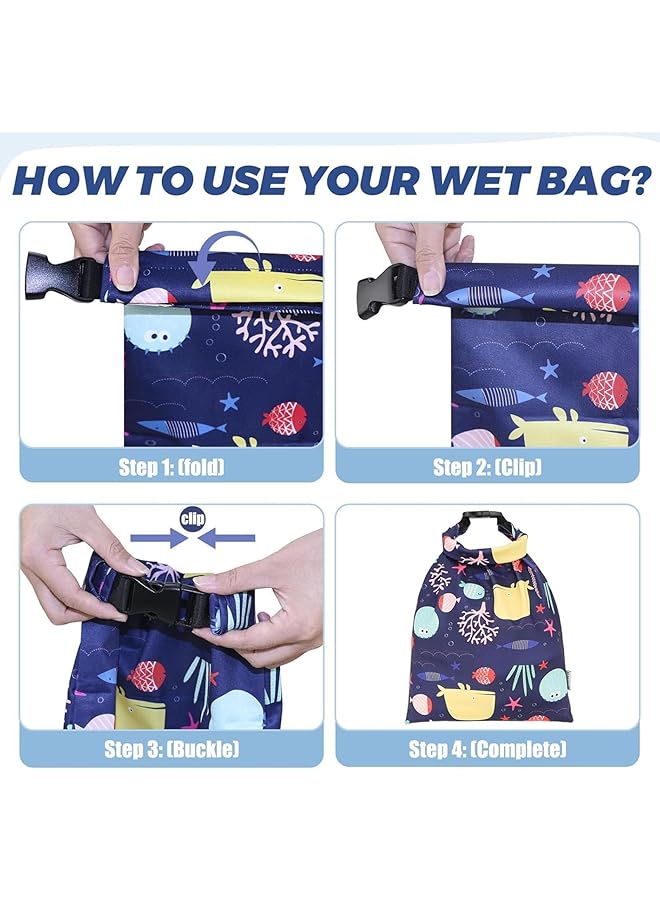 X spring Waterproof Wet Dry Bags 40X28Cm Dual Zippered Compartments For Swimsuits Diapers And Gym Clothes Leakproof Reusable Bags For Baby Beach Essentials - Image 5