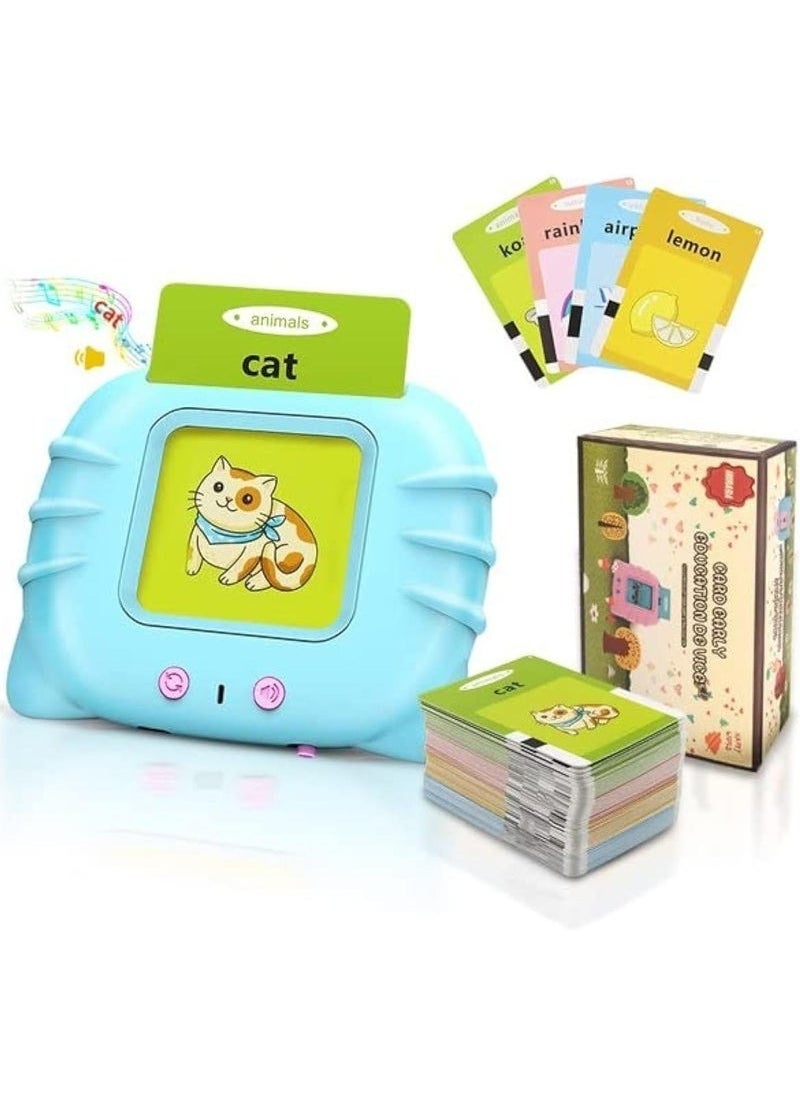 Zashe Talking Flash Cards Learning Toy for Kids – Rechargeable Early Education Device with English & Arabic Pronunciation, 224 Words  - Image 1
