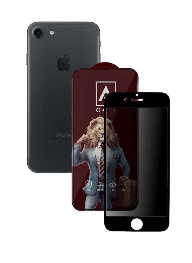 ACLIX Antistatic ESD Dustof Premium Quality High Definition Anti-Spy Privacy Tempered Glass Screen tector Designed For  iPhone 7 - Image 1