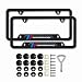 QOMAGO 2 Pcs Black License Plate Frames Metal Aluminum Material 4 Holes License Plate Covers Screw Caps Cover Set Compatible with 1 2 3 4 5 Series X1 X3 X5 X6 X7 Series M2 M3 M4 M5 M6 Series E90 E91etc - Image 2