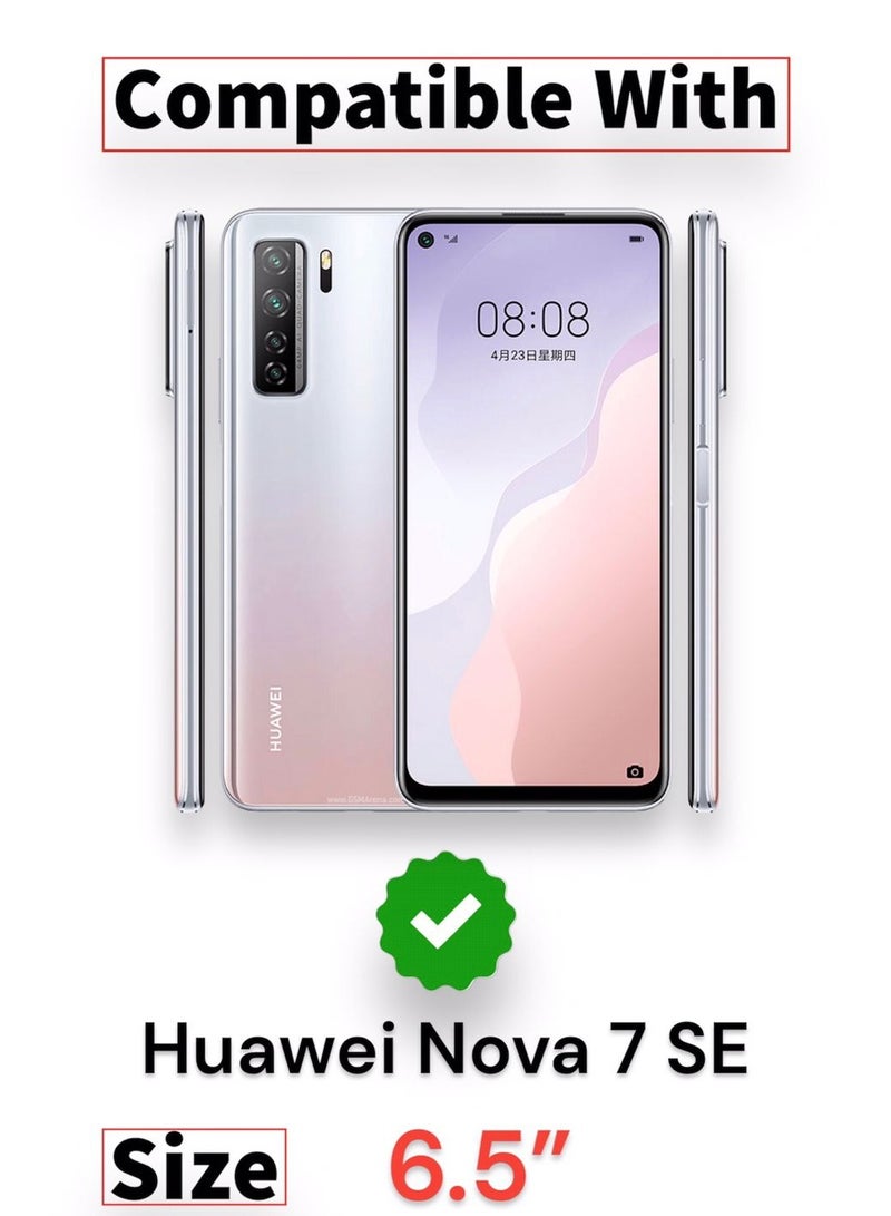 For Huawei Nova 7 SE Shockproof Hard Back Defender Cover, Defender Corners and Semi Transparent Back Compatible With Huawei Nova 7 SE (6.5'') (Clear) - Image 4