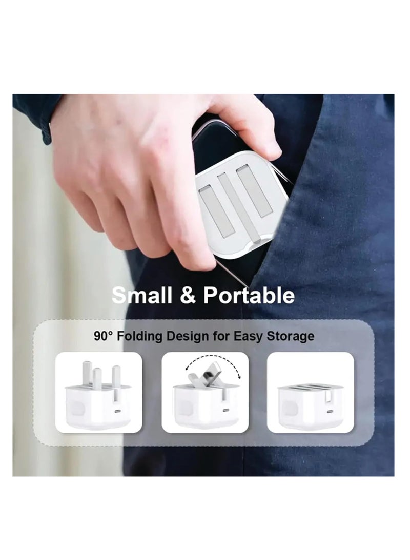 RAYON 30W Fast Charger USB-C Adapter with USB C to Lightning Data Cable Power Cable Compatible with iPhone 14/14 Pro/14 Pro Max/13/12/SE2020/11/XR/XS Max/X/iPad - Image 3