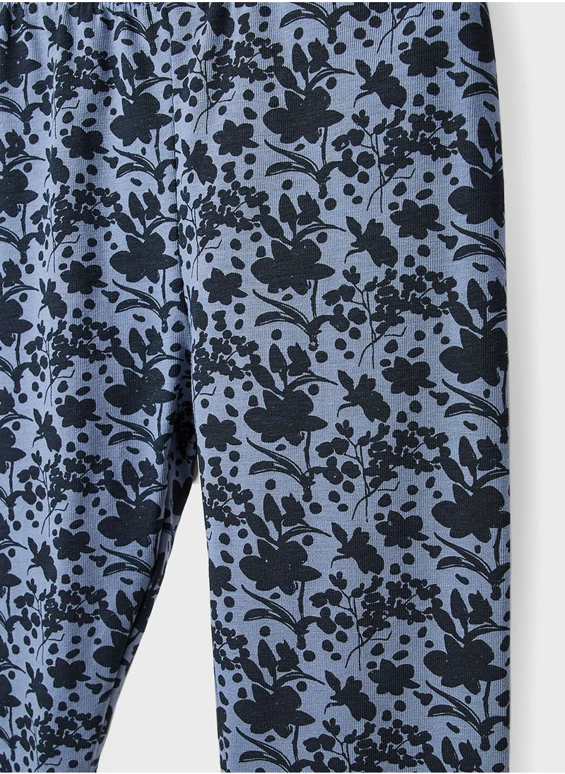 NAME IT Kids Printed Sweatshirt And Leggings Set