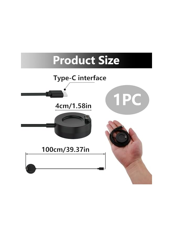 S-TOP Usb C Charging Base, Magnetic Charging Dock Compatible Fenix 8/7 Pro/7S/7X/6S/5/5 Plus??orerunner 965/955/265/255??enu 3/3S??ivoactive 5/4, Portable Foldable Cable Charger for Smartwatches - Image 2