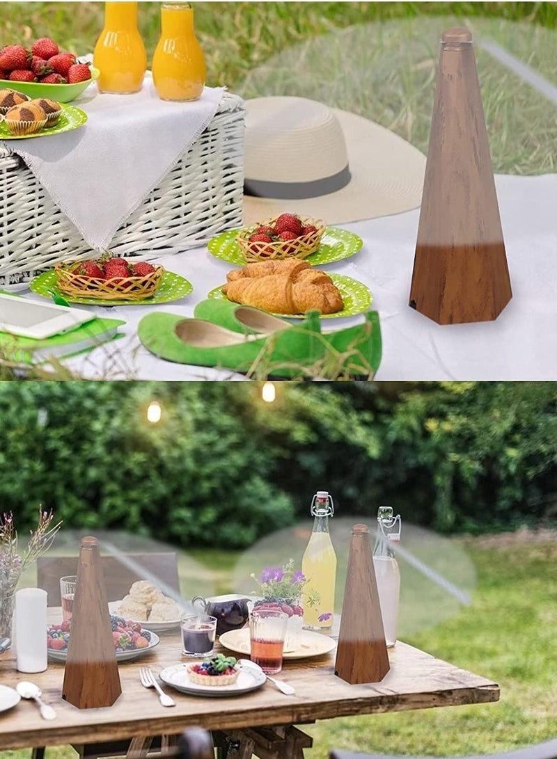 KASTWAVE Fly Repellent Fan for Tables, Insects Food Protector Electric Fan Portable Wood Grain Table for Outdoor Indoor Keep Flies Bug Away from Your Food Picnic Camping Meal Home Hotel without Chemicals 1 PCS - Image 3