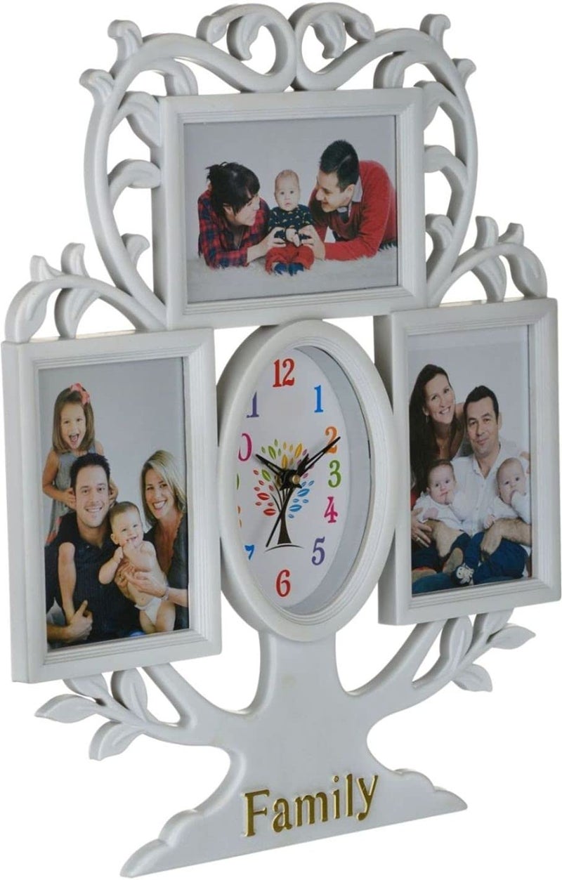 Harbour Analog Latest Stylish New Models Wall Clock with Photo Frames for Home Living Room Hall Bedroom (Size Height 44 CM X Width 34 CM)- Home Decor Big Size Wall Clock WL 715CPR 6 - Image 4
