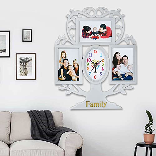 Harbour Analog Latest Stylish New Models Wall Clock with Photo Frames for Home Living Room Hall Bedroom (Size Height 44 CM X Width 34 CM)- Home Decor Big Size Wall Clock WL 715CPR 6 - Image 2