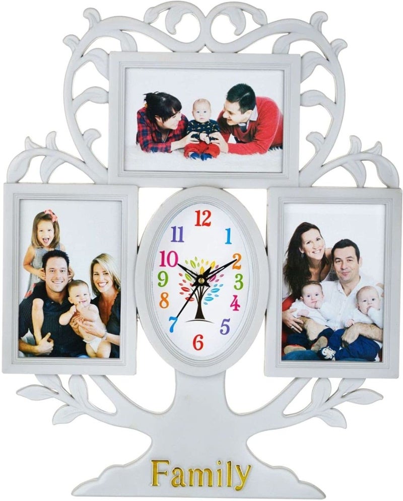 Harbour Analog Latest Stylish New Models Wall Clock with Photo Frames for Home Living Room Hall Bedroom (Size Height 44 CM X Width 34 CM)- Home Decor Big Size Wall Clock WL 715CPR 6 - Image 3