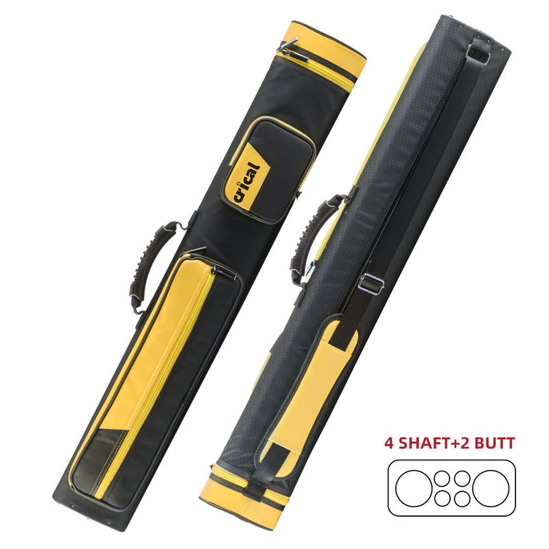 Generic CRICAL Star God Large 6-Hole Cue Case Billiards Bag Upgraded yellow