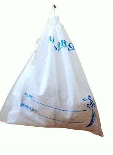 Retail Shack Hotel Accessories Guest House Kit Non Woven Disposable Laundry Bag 22x16 with Draw string Pack 200  - Image 4