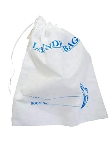 Retail Shack Hotel Accessories Guest House Kit Non Woven Disposable Laundry Bag 22x16 with Draw string Pack 200  - Image 2