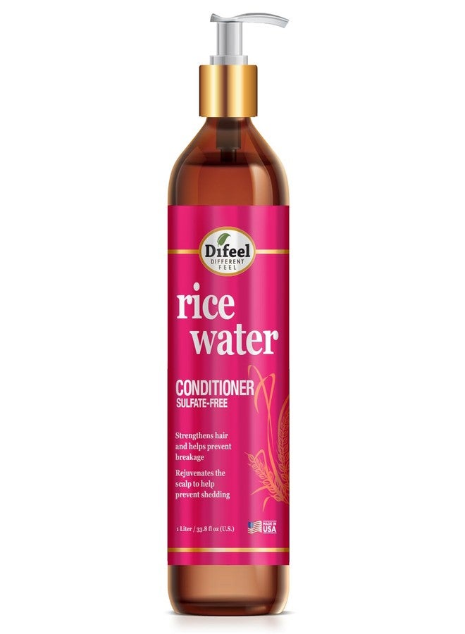 Difeel Rice Water Conditioner 33.8 oz. - Strengthening, Sulfate Free Natural Hair Conditioner - Image 1