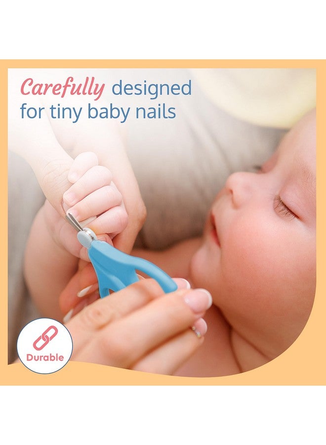 لوفلاب طقم مقصات العناية بالطفل وقصاصات الأظافر من LuvLap، طقم مانيكير، 4 قطع، أزرق، 0 أشهر فما فوق - Image 2