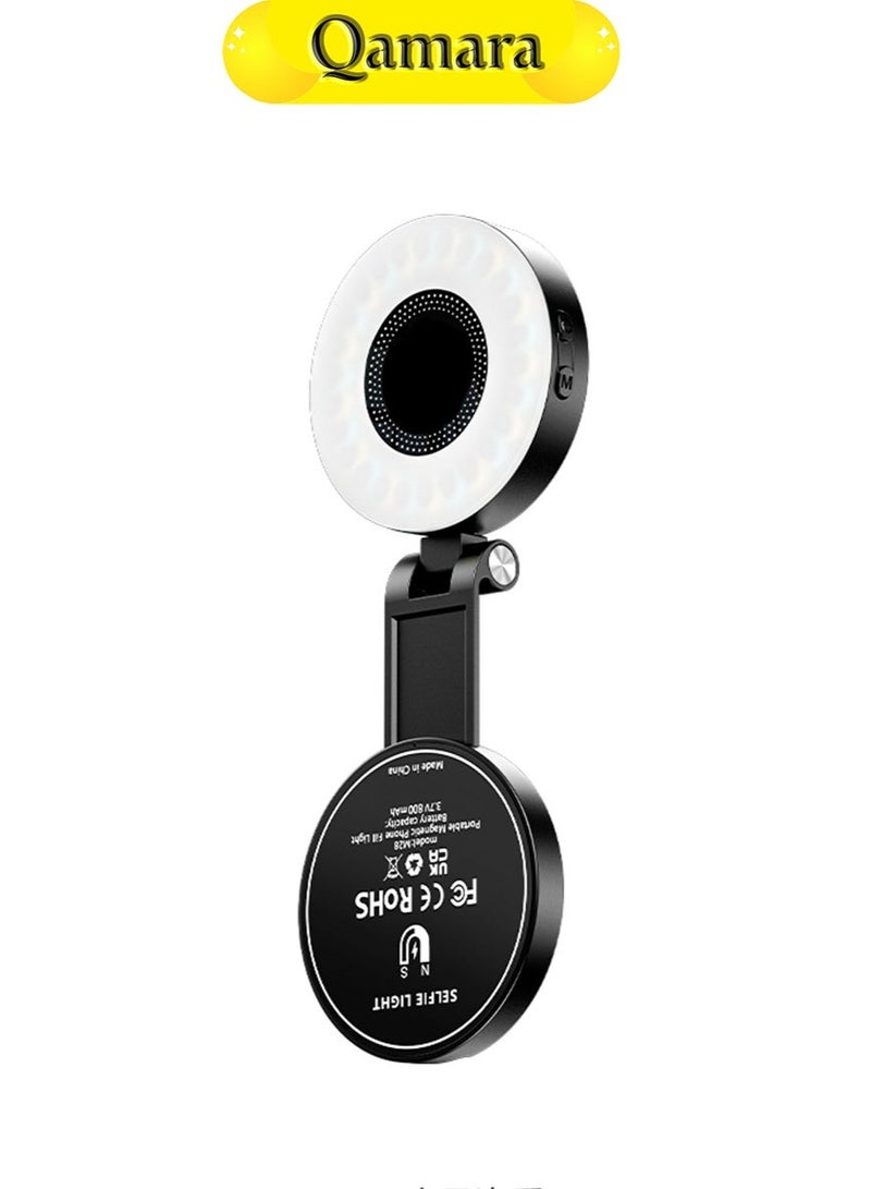 QAMARA Fill Light, Portable LED Fill Light for Smartphones With Full Color Adjustment & 1500mAh Rechargeable Battery Ideal for Mobile Photography and Video Recording - Image 1