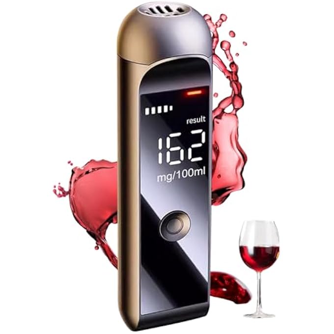 rayihni Digital Alcohol Tester with LCD Display, Portable, USB Charging, No Bladder Tubes Needed - Image 2