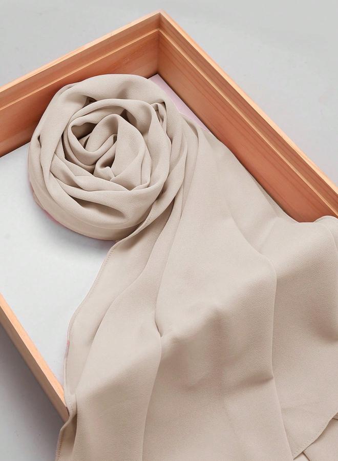 Take Two Beige Solid Hijab - Image 5