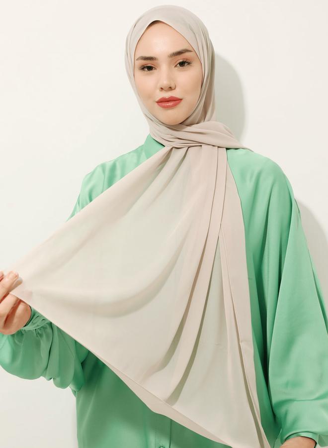Take Two Beige Solid Hijab - Image 1