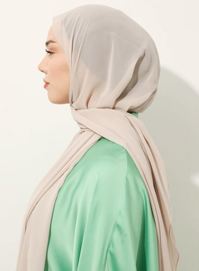 Take Two Beige Solid Hijab - Image 3