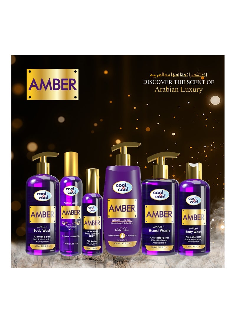 Cool & Cool - Cool & Cool Amber Body Wash 250 ML-Enriched with Vitamin E, Soft, Creamy and Moisturizing - Image 1