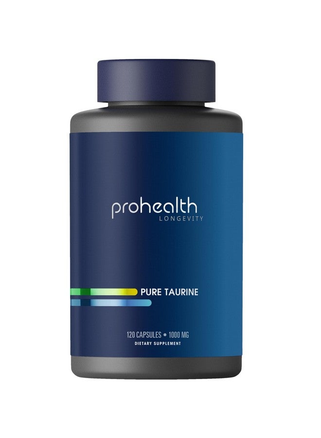 ProHealth Pure Taurine | Support Healthy Aging, Brain and Heart Health, Sports Performance | Antioxidant | 1000 mg per Capsule | Clinically Studied, Third-Party Tested, 120 Vegetarian Capsules - Image 1