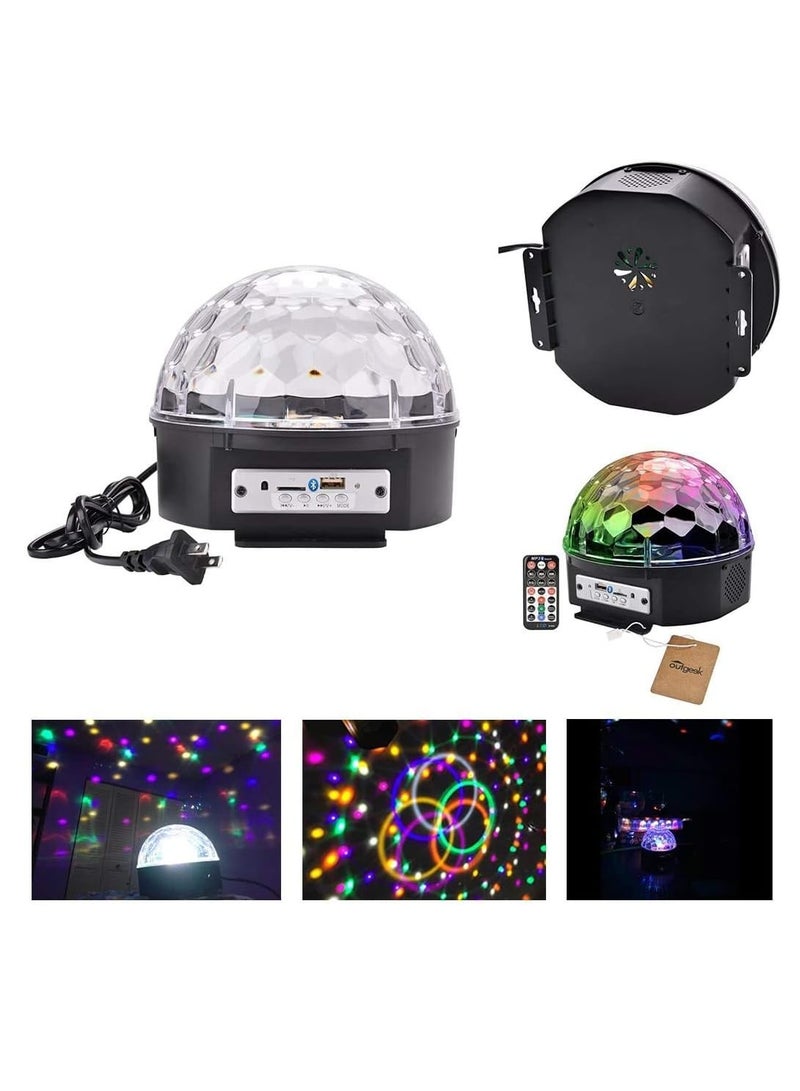ELTRAZONE "6-Color LED Bluetooth DJ Lights – Rotating Crystal Magic Ball with Sound Activation, Remote, MP3 Play & USB for Disco, Christmas, KTV, Club, and Pub" - Image 5