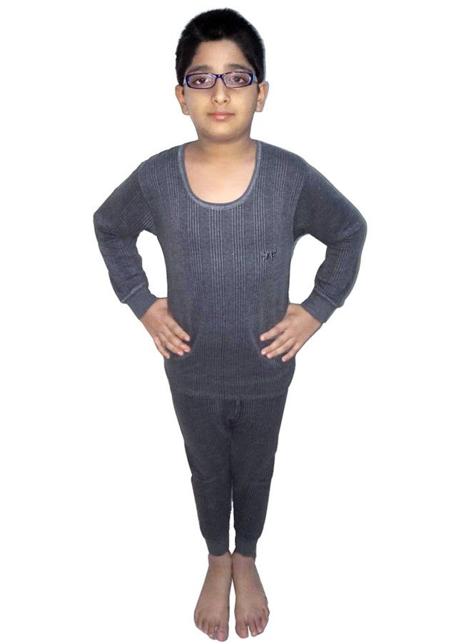 طقم حراري بأكمام طويلة للأطفال من هاب (14-15 سنة) رمادي داكن - Image 1