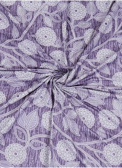 Status Contract Spring Summer Collection-Cotton Rich Double Bedsheet with 2 Pillow Covers for Bed Room, Home, Hotel-120 GSM, Purple Flower, 210 X 215 Cm  - Image 5