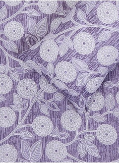 Status Contract Spring Summer Collection-Cotton Rich Double Bedsheet with 2 Pillow Covers for Bed Room, Home, Hotel-120 GSM, Purple Flower, 210 X 215 Cm  - Image 4