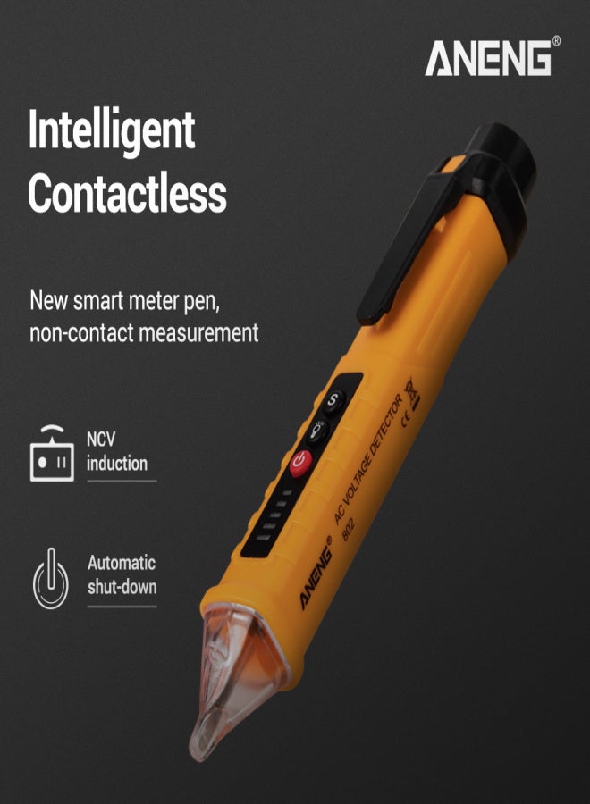 ANENG ANENG VD802 Non-contact AC Voltage Detector Tester Meter 12V-1000v Pen Style Electric Indicator LED Outlet Voltage Dectetor Sensor Wit - Image 4