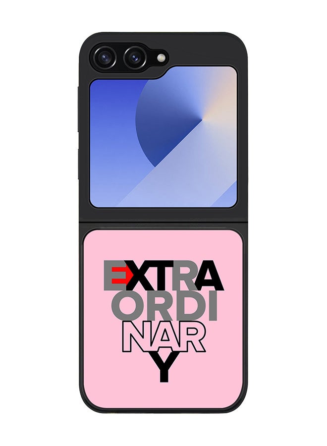 Stylizedd Rugged Black edge case for Samsung Galaxy Z Flip7 FE, Slim fit Soft Case Flexible Rubber Edges Anti Drop TPU Gel Thin Cover -  Extraordinary - Image 1