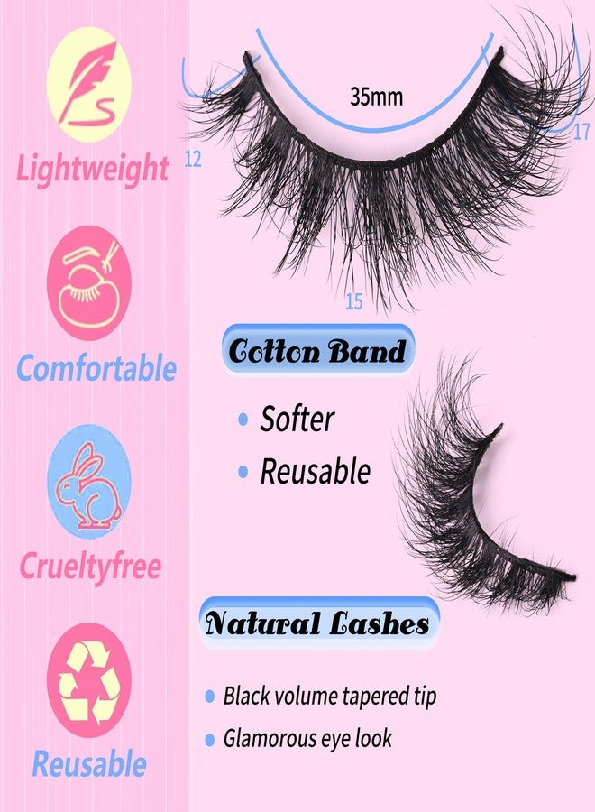 Yaiseiko Natural Manga Eyelashes Cat Eye Lashes Spiky Eyelash That Look Like Extensions Strip Lashes Wispy Eyelashes Soft 17mm Foxy Eyelash by Yaiseiko - Image 3