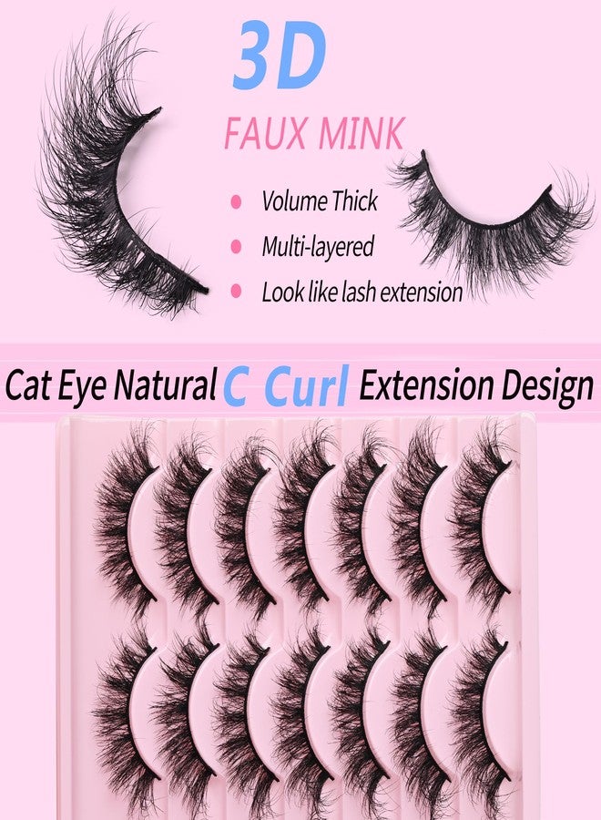 Yaiseiko Natural Manga Eyelashes Cat Eye Lashes Spiky Eyelash That Look Like Extensions Strip Lashes Wispy Eyelashes Soft 17mm Foxy Eyelash by Yaiseiko - Image 4