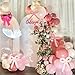 Isndare Pink and White Balloons Arch Dusty Pink Bow Balloons Garland Blush Beige Cream Latex Balloon White Long Balloon as BowCoquette Decor for Neutral Boho Birthday Party Baby Shower Bridal Wedding - Image 4
