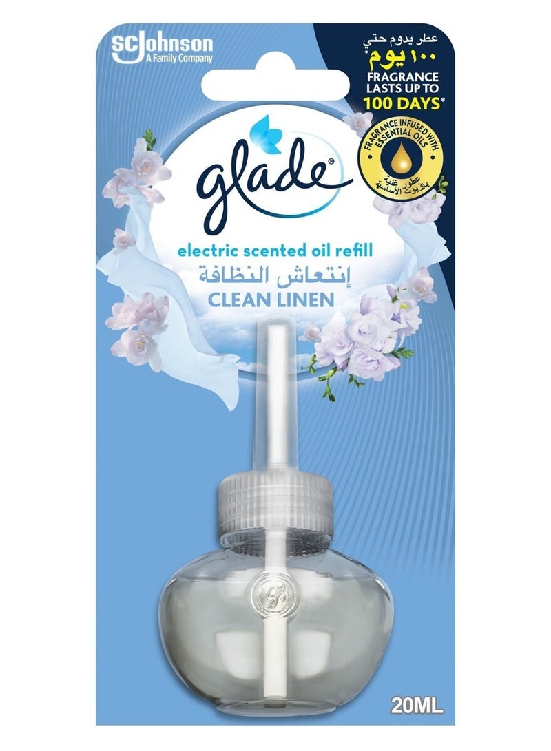 Glade Electric Scented Oil Refill Clean Linen 20 ML - Image 1