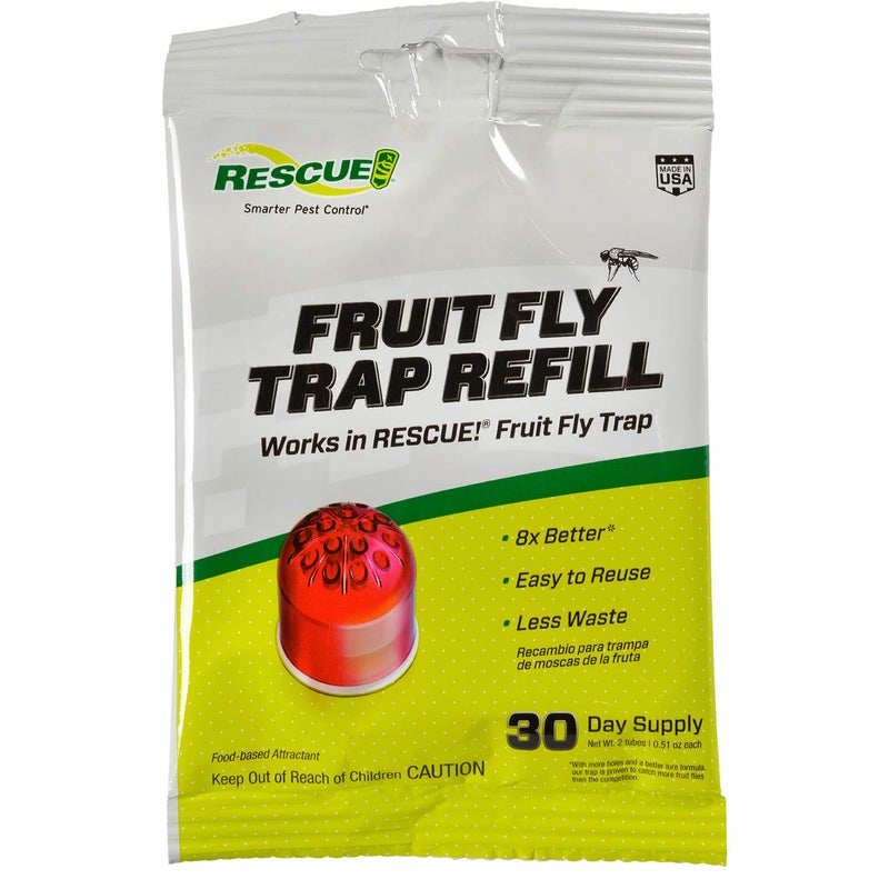 RESCUE! Fruit Fly Trap Bait Refill – 30 Day Supply – 2 Pack - Image 2