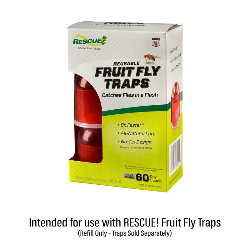 RESCUE! Fruit Fly Trap Bait Refill – 30 Day Supply – 2 Pack - Image 3