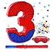 RUISUER 16 Inch Number 3 Spider Web Pinata with 16 Inch Piata Stick Blindfold Confetti for Boy Girl Kids 3rd Birthday Party Decorations 3rd - Image 3