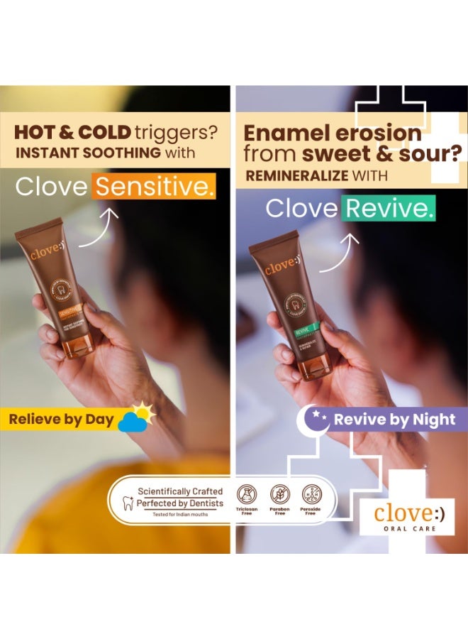 كلوف معجون أسنان القرنفل، إصلاح المينا وإعادة التمعدن، استشارة مجانية للأسنان مع كل عبوة لتخفيف الحساسية، مكافحة أمراض اللثة، خالي من التريكلوسان، خالي من البارابين، خالي من البيروكسيد، عبوة من 1 (100 جرام) - Image 5