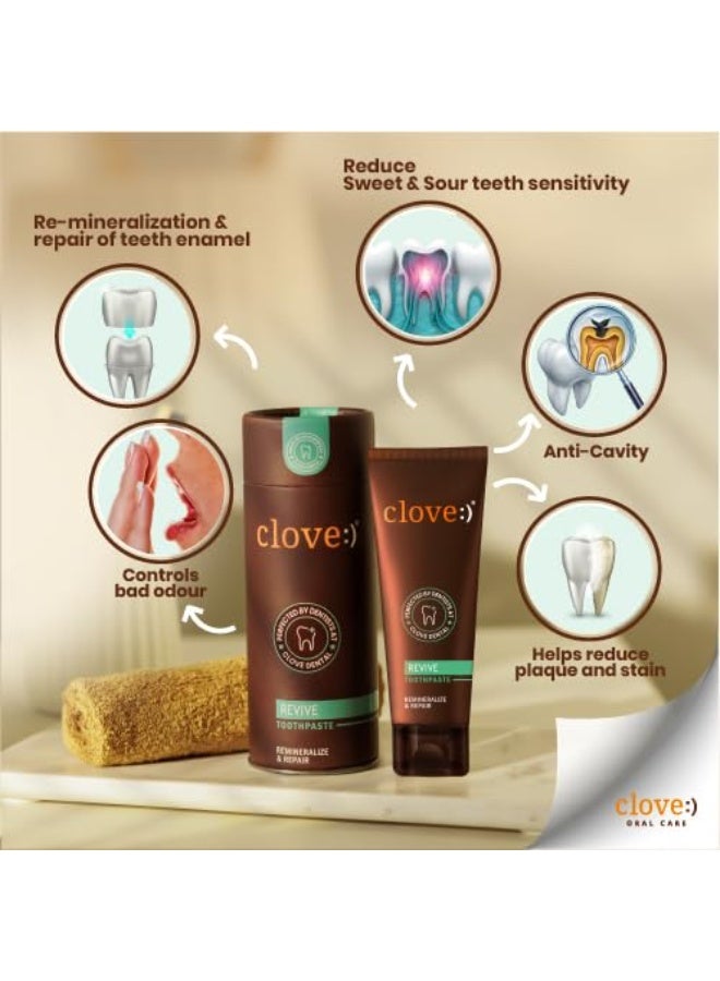 كلوف معجون أسنان القرنفل، إصلاح المينا وإعادة التمعدن، استشارة مجانية للأسنان مع كل عبوة لتخفيف الحساسية، مكافحة أمراض اللثة، خالي من التريكلوسان، خالي من البارابين، خالي من البيروكسيد، عبوة من 1 (100 جرام) - Image 3