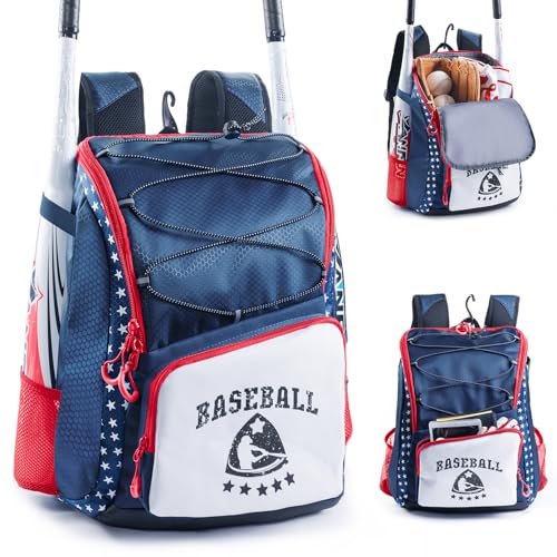 VIGEGARI Kids Baseball Bag for Boys 812 Baseball Backpack for Boys 58 Girls Softball Bag Youth Baseball Bag for TBall Softball Equipment Baseball Gear Bat Bag for Boys Girls - Image 1