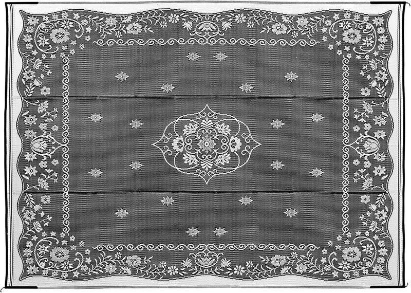 Camco سجادة ترفيهية شرقية 42853 - رمادي 9' X 12' - Image 1