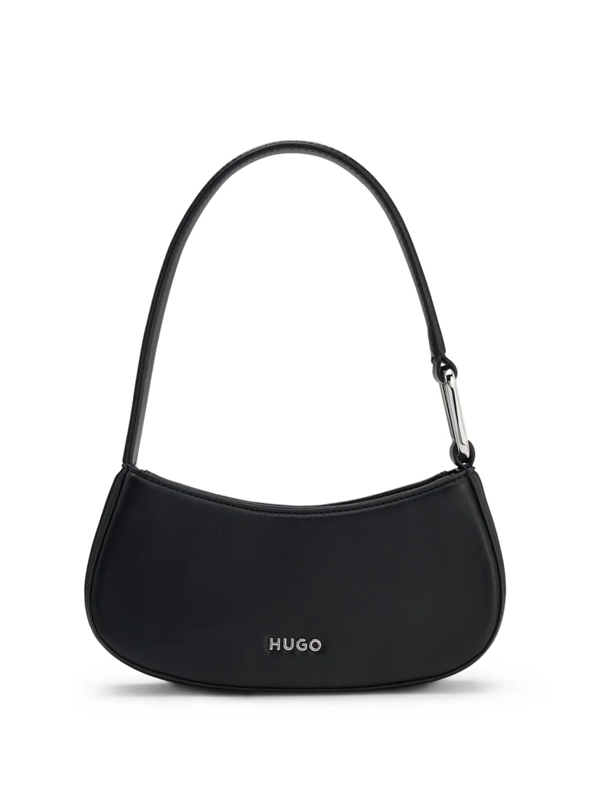 هوجو Hobo bag in faux leather with logo lettering
