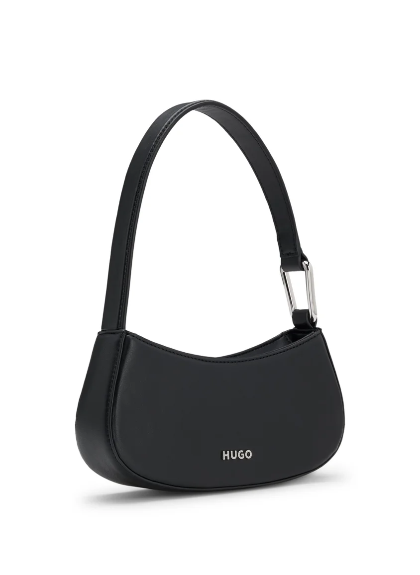 هوجو Hobo bag in faux leather with logo lettering
